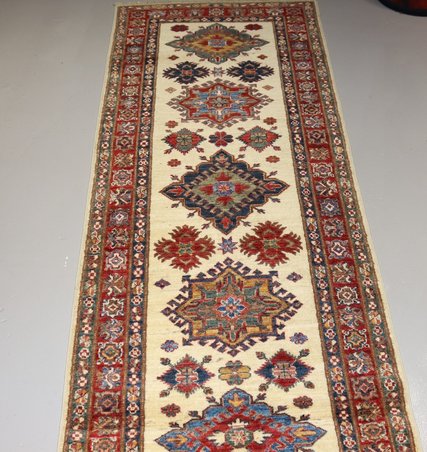 Afghan Handmade Rug-Size- 364X81Cm-11.9×2.6 Ft.