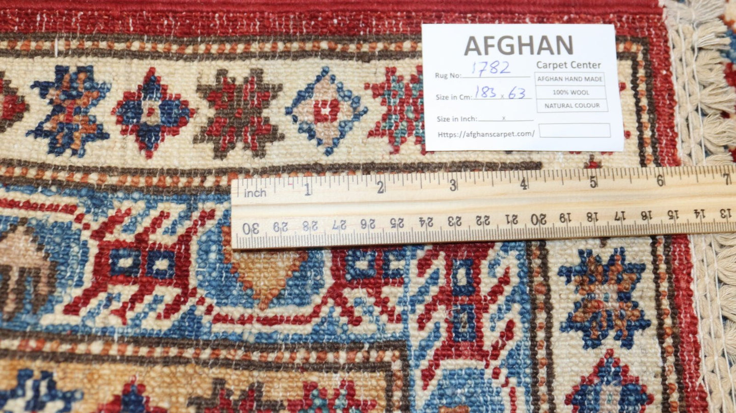 Afghan Handmade Rug-Size-183X63-Cm–6.0X2.0 Ft. OUT OF STOCK