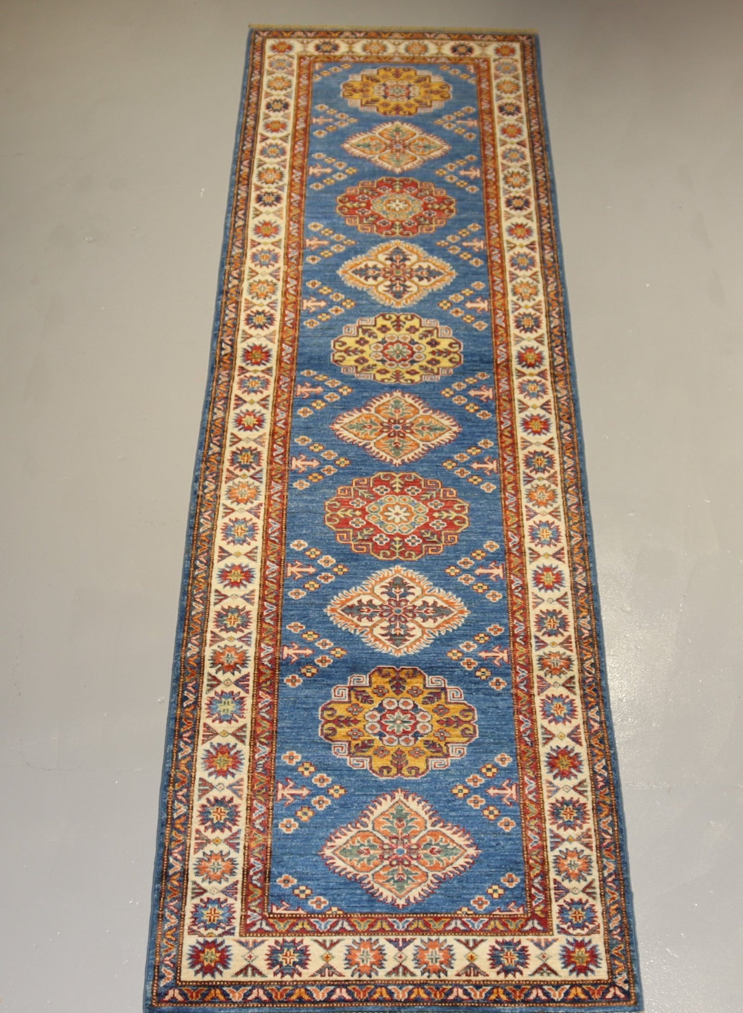 Afghan Handmade Rug-Size- 303X86Cm-9.9×2.8 Ft. OUT OF STOCK