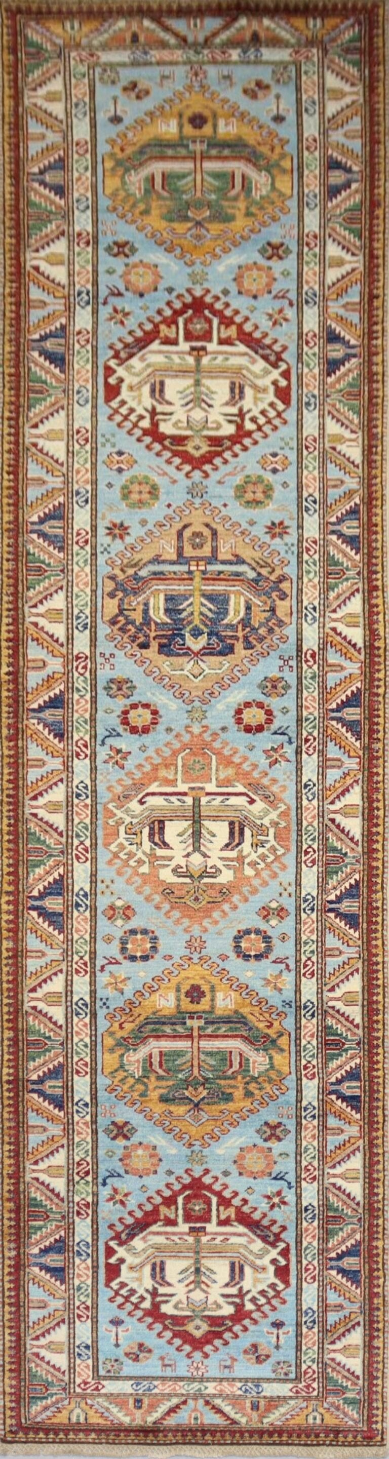 Afghan Handmade Rug-Size- 316×79 Cm-10.3×2.5 Ft. 