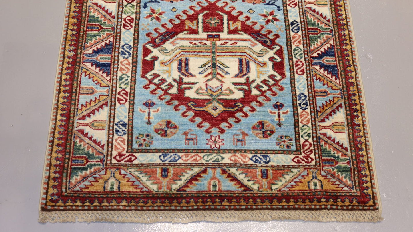 Afghan Handmade Rug-Size- 316×79 Cm-10.3×2.5 Ft. 