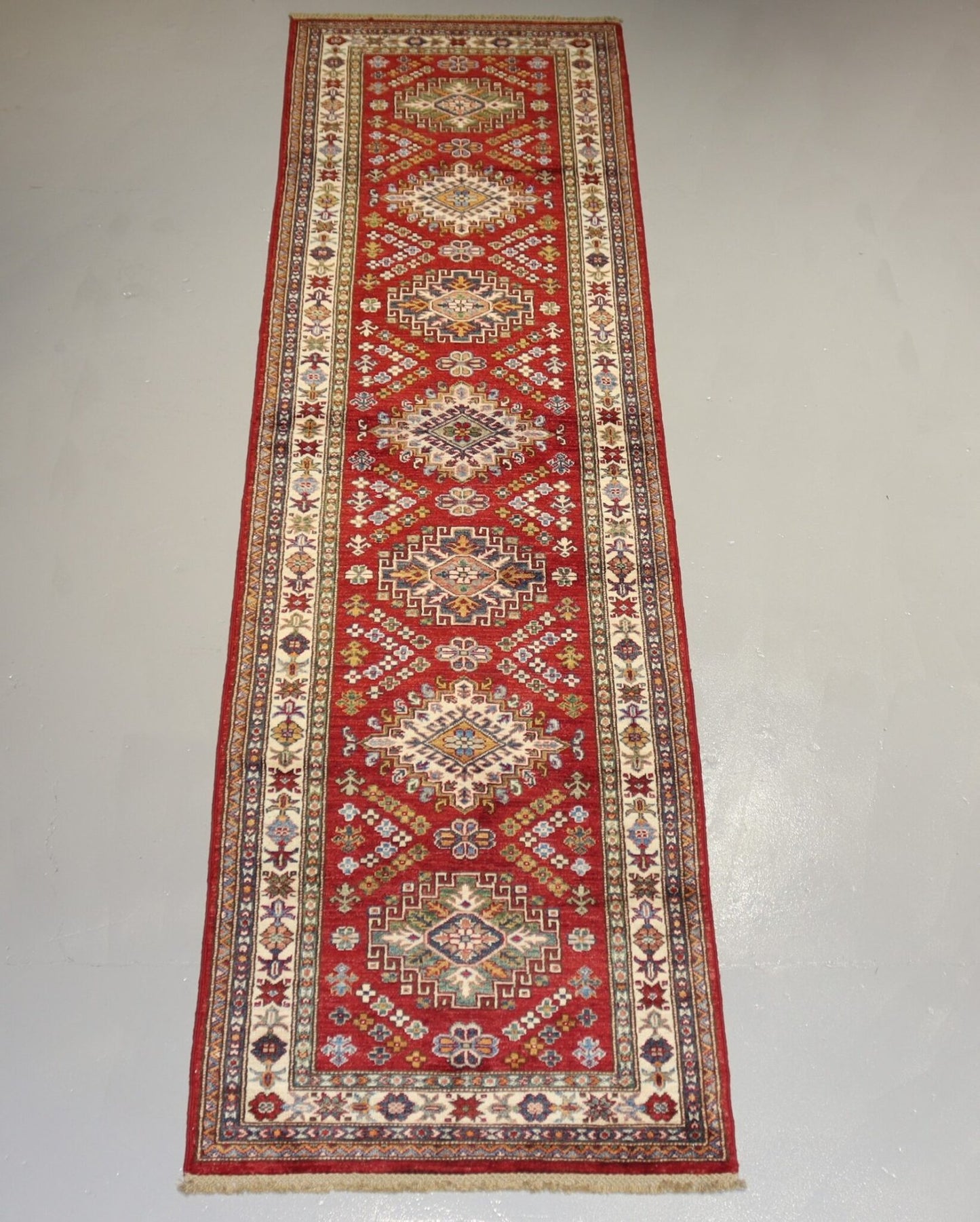 Afghan Handmade Rug -Size- 297X77 Cm-9.7×2.5 Ft. 