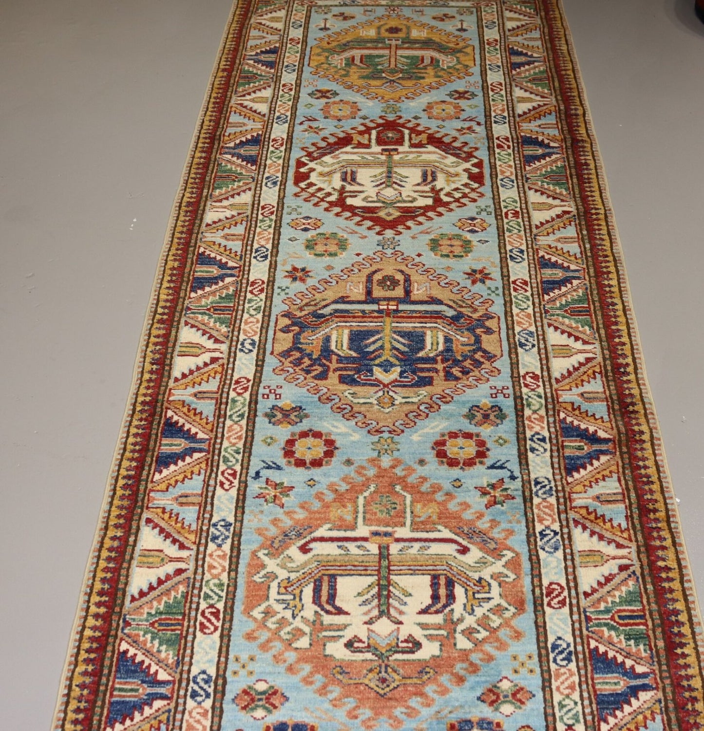 Afghan Handmade Rug -Size- 320x84Cm-10.4×2.7 Ft.