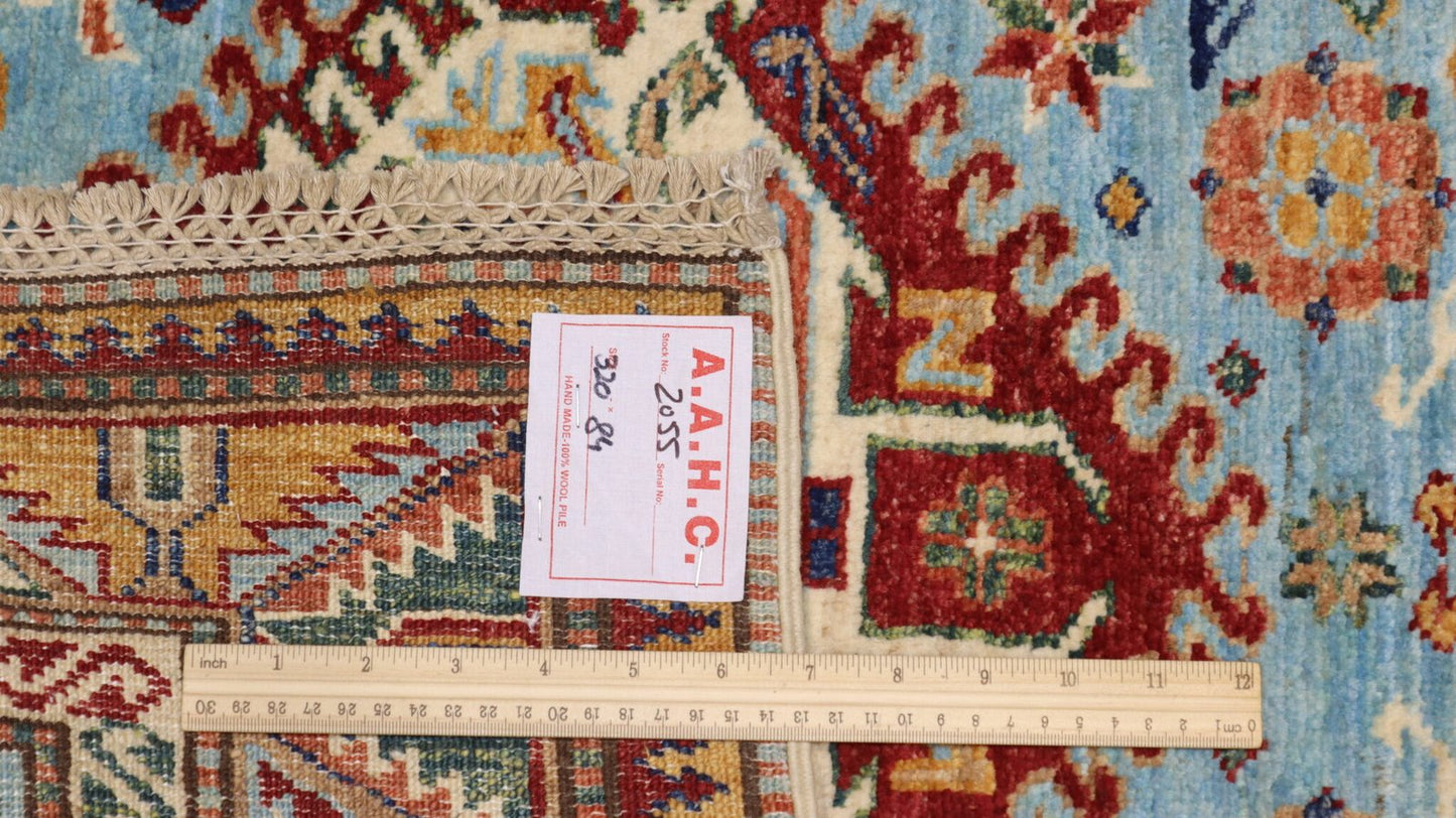 Afghan Handmade Rug -Size- 320x84Cm-10.4×2.7 Ft.