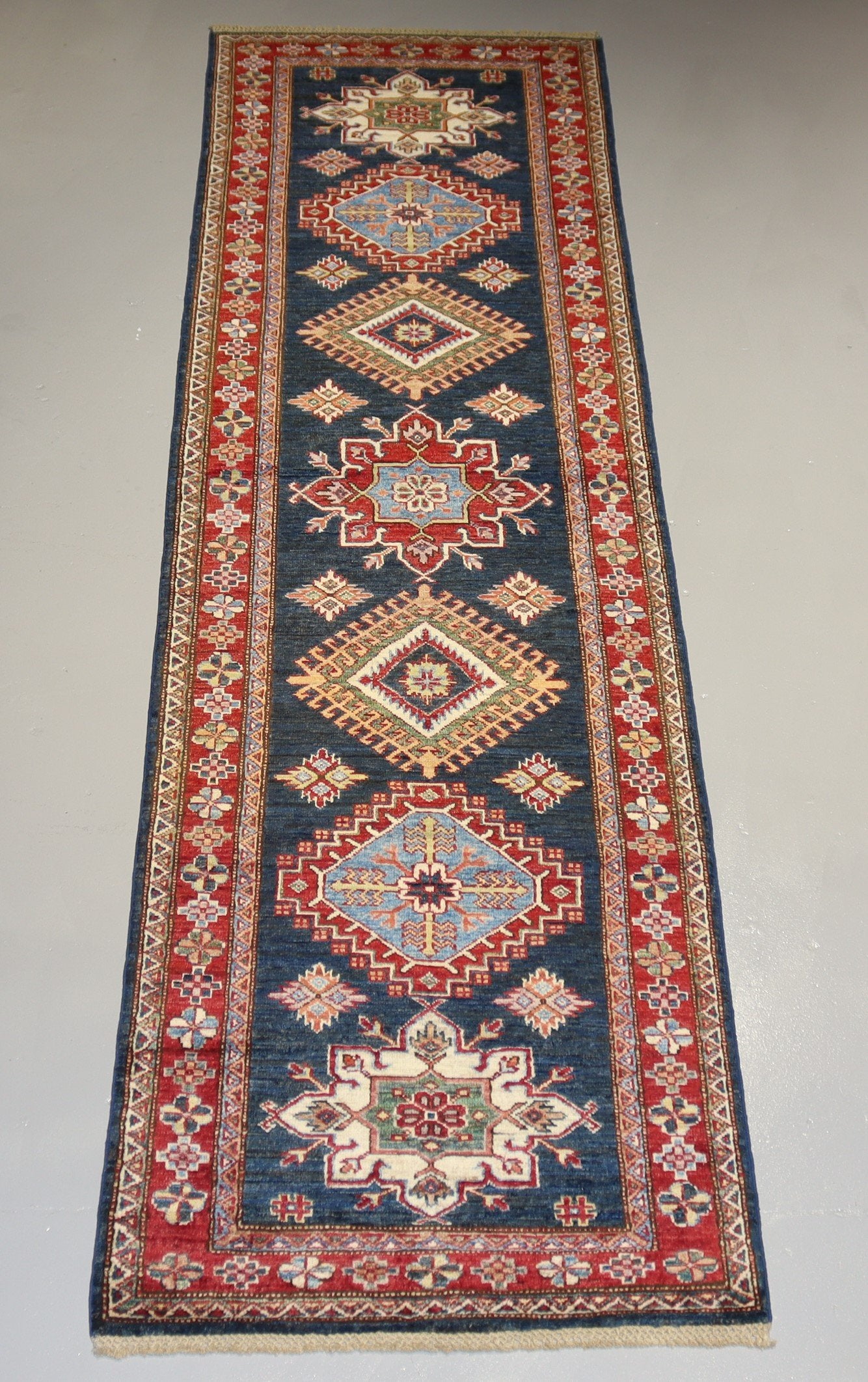 Afghan Handmade Rug -Size- 298X81 Cm-9.7×2.6 Ft. 