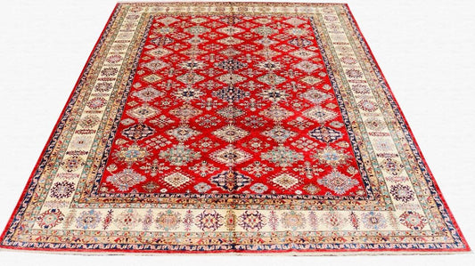 Afghan Handmade Red Rug -Size-500 X 406Cm–16.4X13.3 Ft.