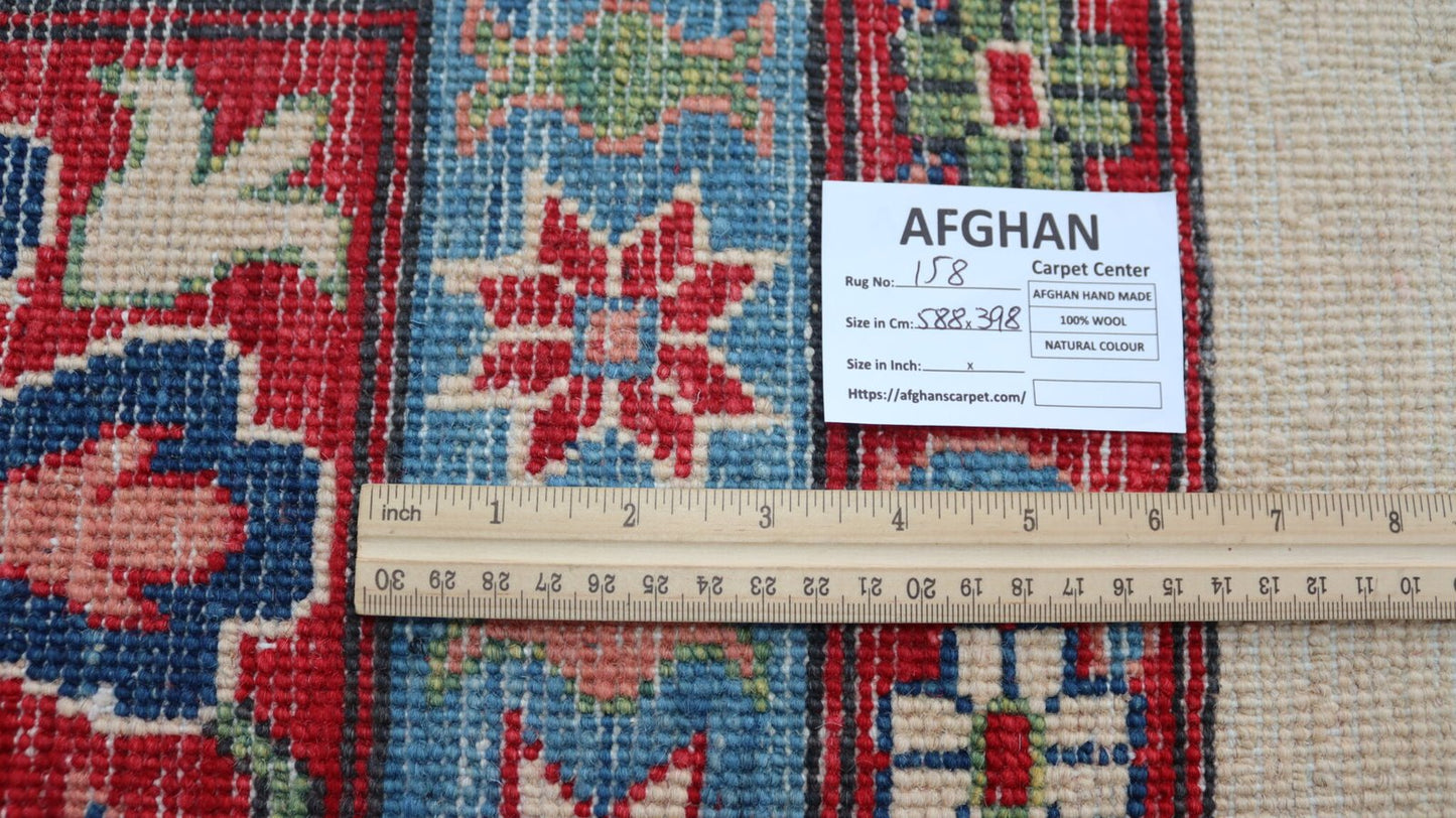 Afghan Handmade Rug -Stock-Size-588 X 398-Cm-19.2×13.0 FT.