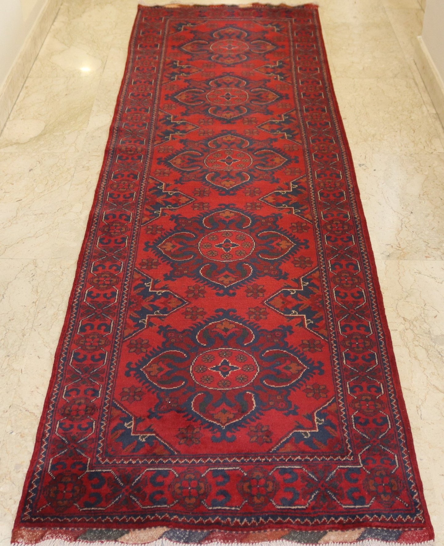 Afghan Handmade Rug-Size-300X80-Cm-9.8X2.6 Ft.