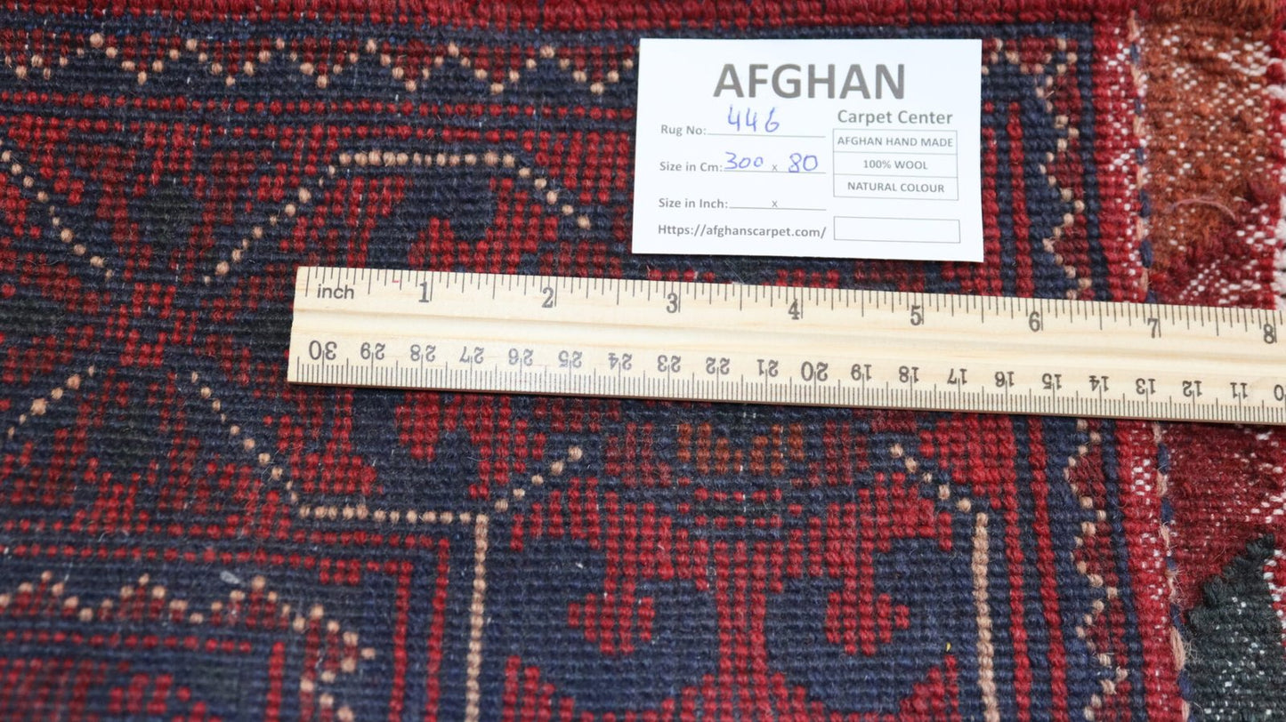 Afghan Handmade Rug-Size-300X80-Cm-9.8X2.6 Ft.