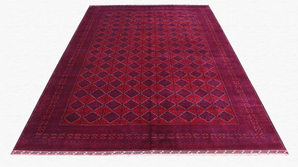 Afghan Handmade Red Rug - Size – 19.6X13.1 Ft.