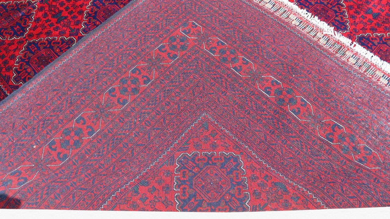 Afghan Handmade Red Rug - Size – 19.6X13.1 Ft.