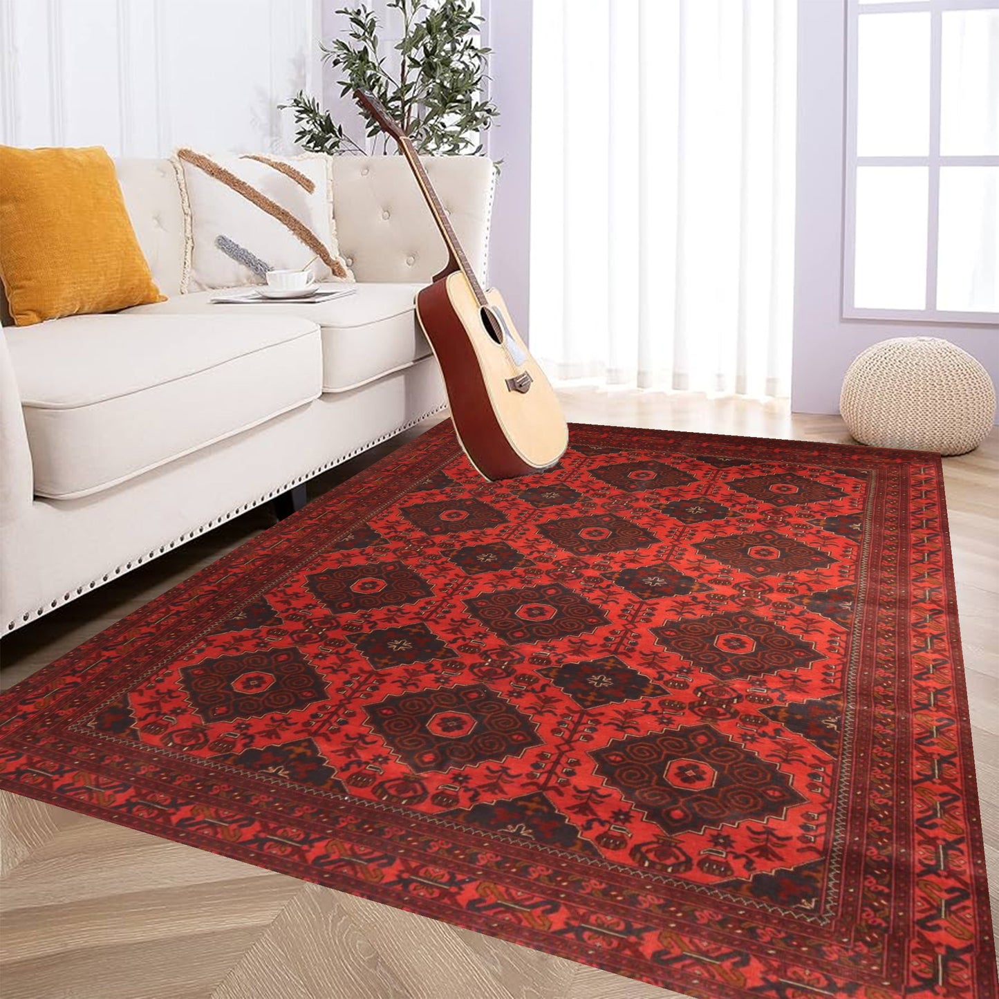 Traditional Handmade Rug - 11.2X 8.2FT.