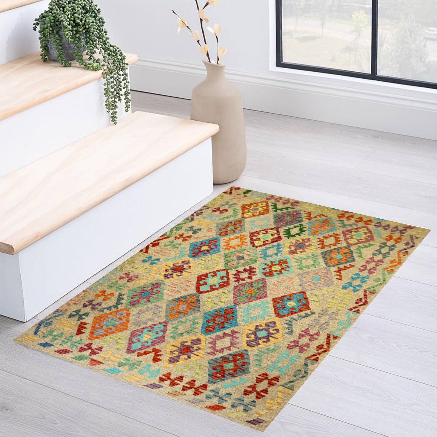 Afghan Kilim -8.1×5.9Ft.