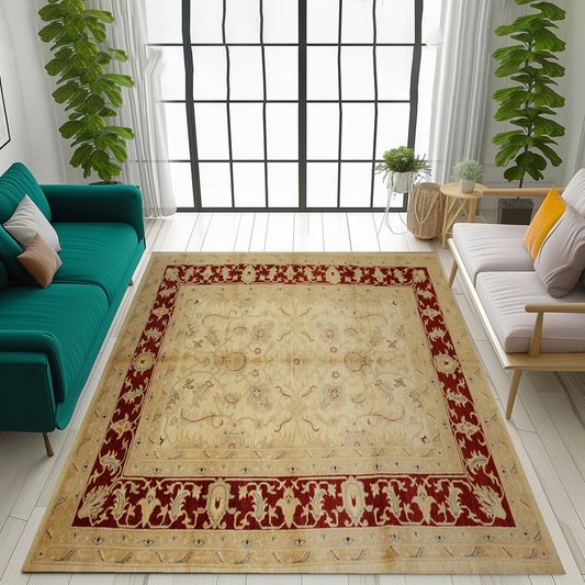 Handmade Rug Size - 10.2X6.5Ft