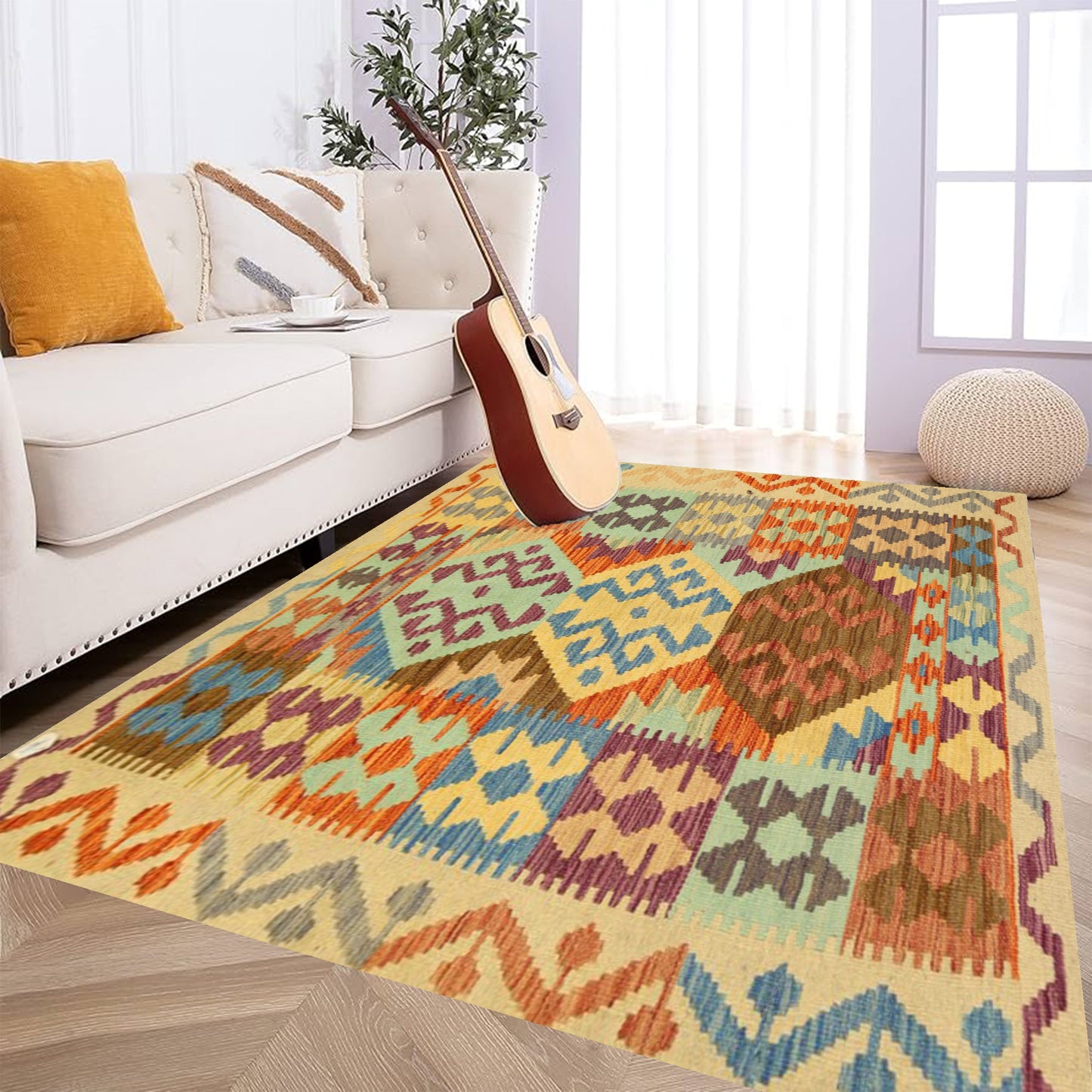 Handmade Rug -5.1×3.3 FT