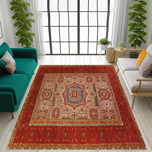 Turkish Mamlok Design Rug - 8.4×5.9Ft.