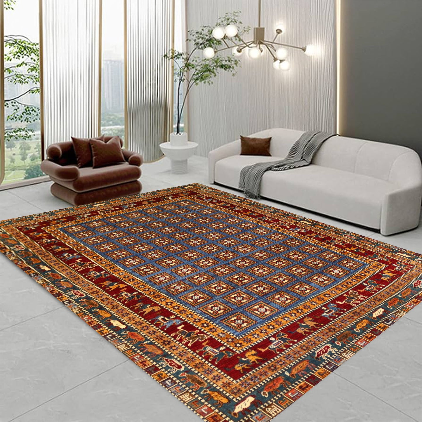 Afghan Rug -7.9×5.9Ft.